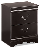 Huey Vineyard Black Queen Sleigh Bed with Mirrored Dresser and 2 Nightstands in Black from Ashley Furniture - Luna Furniture