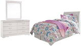 Anarasia White Twin Sleigh Headboard, Dresser and Mirror from Ashley Furniture - Luna Furniture