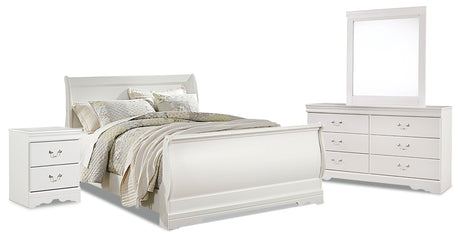 Anarasia White Sleigh Bedroom Set from Ashley - Luna Furniture