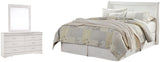 Anarasia Queen Sleigh Headboard, Dresser and Mirror in White from Ashley Furniture - Luna Furniture