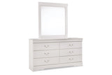 Anarasia White Dresser and Mirror from Ashley - Luna Furniture