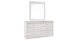 Anarasia White Full Sleigh Bed with Mirrored Dresser and 2 Nightstands from Ashley Furniture - Luna Furniture