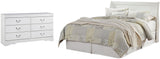 Anarasia White Queen Sleigh Headboard Bed with Dresser from Ashley Furniture - Luna Furniture