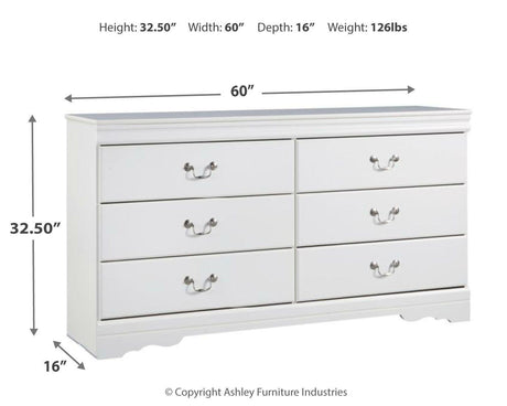 Anarasia White Dresser from Ashley Furniture - Luna Furniture