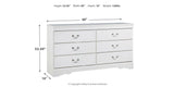 Anarasia White Full Sleigh Bed with Dresser from Ashley Furniture - Luna Furniture