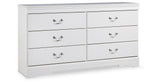 Anarasia White Full Sleigh Bed with Dresser from Ashley Furniture - Luna Furniture