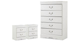 Anarasia White Chest and 2 Nightstands from Ashley Furniture - Luna Furniture