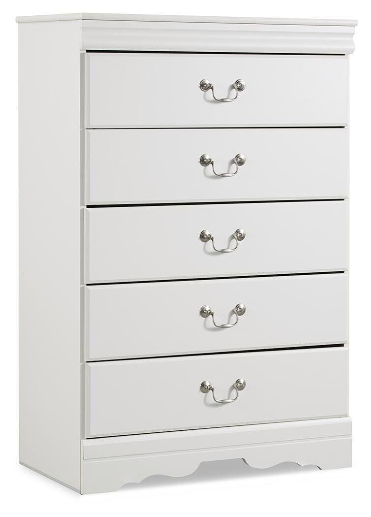 Anarasia White Chest and 2 Nightstands from Ashley Furniture - Luna Furniture