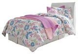 Anarasia White Twin Sleigh Headboard Bed with Mirrored Dresser and Chest from Ashley Furniture - Luna Furniture