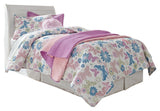 Anarasia White Twin Sleigh Headboard, Dresser and Mirror from Ashley Furniture - Luna Furniture