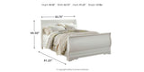 Anarasia Queen Sleigh Bed with Dresser in White from Ashley Furniture - Luna Furniture