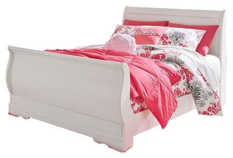Anarasia White Full Sleigh Bed with Dresser from Ashley Furniture - Luna Furniture