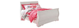 Anarasia White Full Sleigh Bed with Mirrored Dresser and 2 Nightstands from Ashley Furniture - Luna Furniture