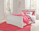 Anarasia White Youth Sleigh Bedroom Set from Ashley Furniture - Luna Furniture
