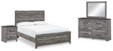Bronyan Dark Gray Panel Bedroom Set from Ashley - Luna Furniture