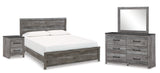 Bronyan Dark Gray Panel Bedroom Set from Ashley - Luna Furniture