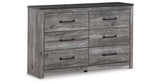 Bronyan Dark Gray Queen Panel Bed and Dresser from Ashley - Luna Furniture