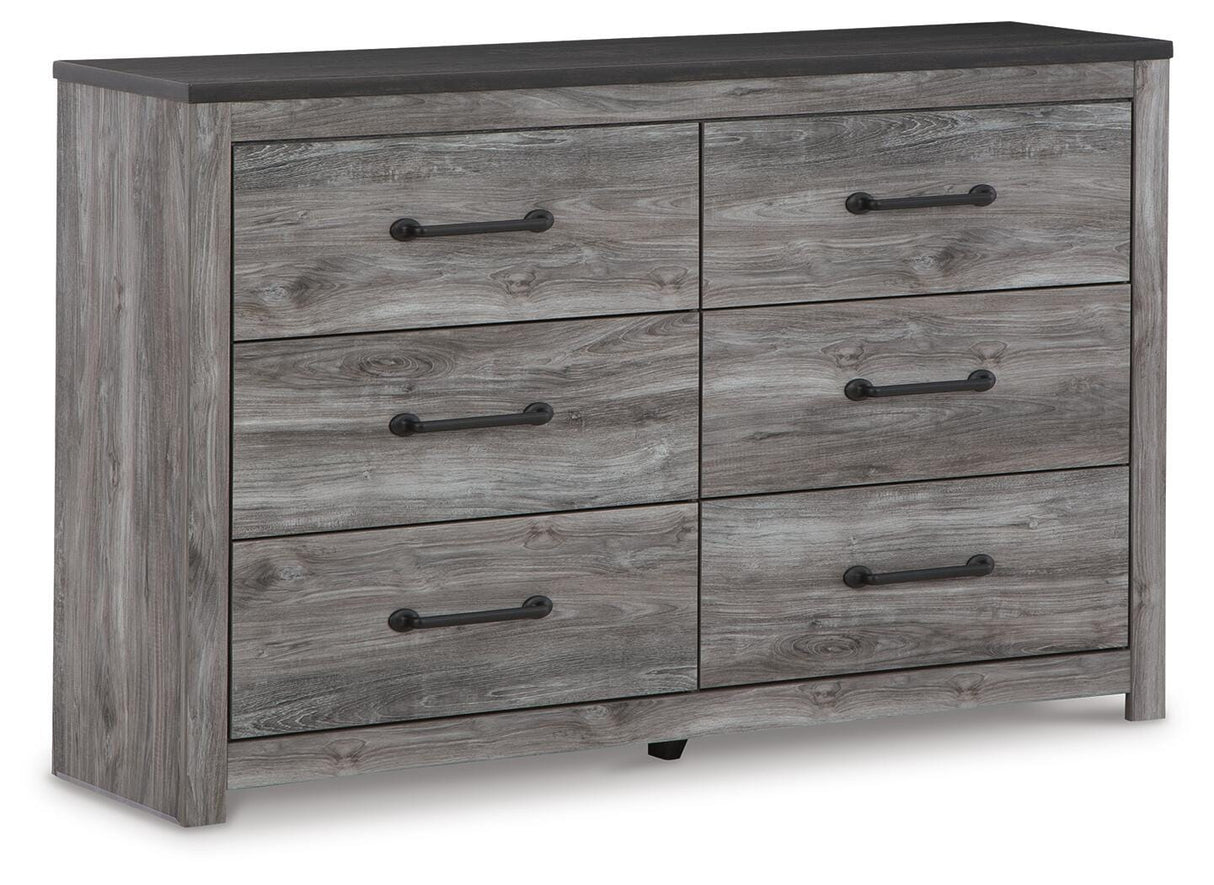 Bronyan Dark Gray Queen Panel Bed and Dresser from Ashley - Luna Furniture