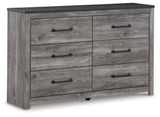 Bronyan Dark Gray Queen Panel Bed and Dresser from Ashley - Luna Furniture