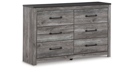 Bronyan King Panel Bed with Dresser in Dark Gray from Ashley - Luna Furniture