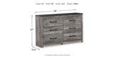 Bronyan Queen Panel Bed with Dresser in Dark Gray from Ashley Furniture - Luna Furniture