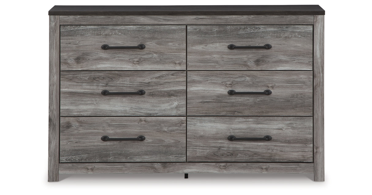 Bronyan Dark Gray Queen Panel Bed and Dresser from Ashley - Luna Furniture