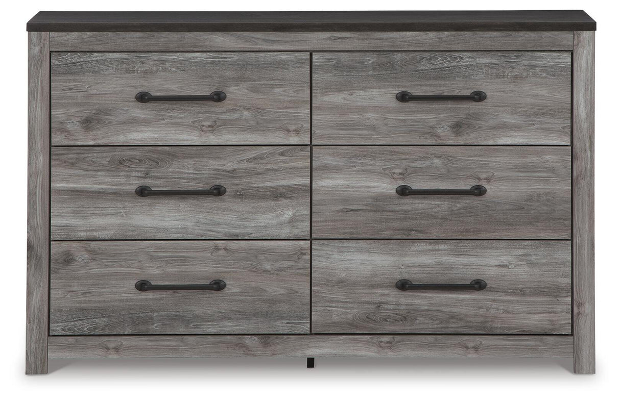 Bronyan Dark Gray Queen Panel Bed and Dresser from Ashley - Luna Furniture