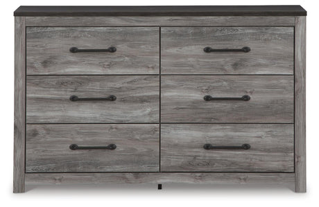 Bronyan Dark Gray Queen Panel Bed and Dresser from Ashley - Luna Furniture