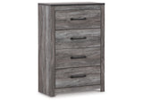 Bronyan King Panel Bed with Mirrored Dresser, Chest and 2 Nightstands in Dark Gray from Ashley Furniture - Luna Furniture