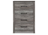 Bronyan Queen Panel Bed with Mirrored Dresser and 2 Nightstands in Dark Gray from Ashley Furniture - Luna Furniture