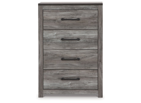 Bronyan Queen Panel Bed with Mirrored Dresser and 2 Nightstands in Dark Gray from Ashley - Luna Furniture
