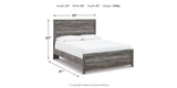 Bronyan Queen Panel Bed with Mirrored Dresser and 2 Nightstands in Dark Gray from Ashley Furniture - Luna Furniture