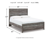 Bronyan Dark Gray Queen Panel Bed and Dresser from Ashley - Luna Furniture