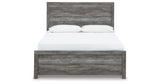 Bronyan Queen Panel Bed with Mirrored Dresser and 2 Nightstands in Dark Gray from Ashley Furniture - Luna Furniture