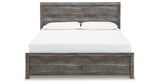 Bronyan King Panel Bed with Mirrored Dresser, Chest and 2 Nightstands in Dark Gray from Ashley Furniture - Luna Furniture