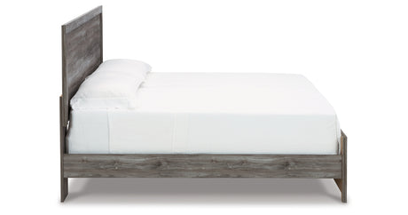 Bronyan King Panel Bed with Dresser in Dark Gray from Ashley - Luna Furniture