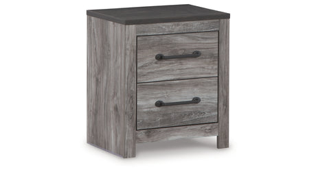 Bronyan Queen Panel Bed with Mirrored Dresser and 2 Nightstands in Dark Gray from Ashley - Luna Furniture