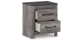 Bronyan King Panel Bed with Mirrored Dresser, Chest and 2 Nightstands in Dark Gray from Ashley Furniture - Luna Furniture