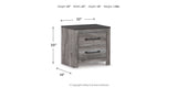 Bronyan Queen Panel Bed with Mirrored Dresser and 2 Nightstands in Dark Gray from Ashley Furniture - Luna Furniture