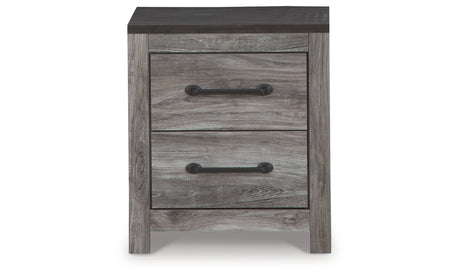 Bronyan Queen Panel Bed with Mirrored Dresser and 2 Nightstands in Dark Gray from Ashley - Luna Furniture