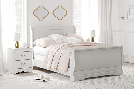 Anarasia White Full Sleigh Bed from Ashley - Luna Furniture