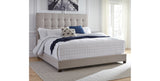 Dolante King Upholstered Bed with Mattress in Beige from Ashley Furniture - Luna Furniture