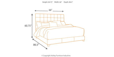 Dolante Beige Queen Upholstered Bed with Chest of Drawers and Nightstand from Ashley - Luna Furniture