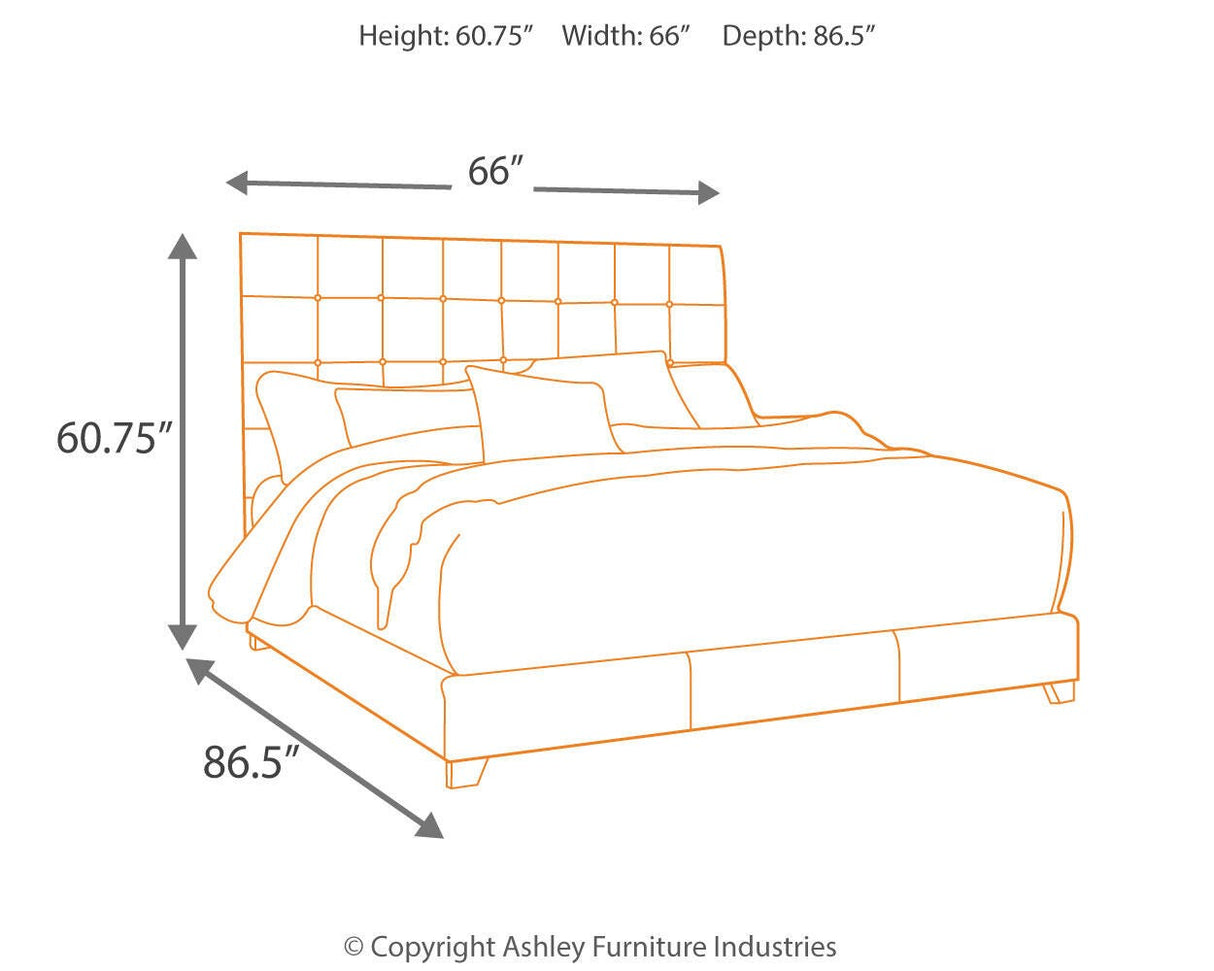 Dolante King Upholstered Bed with Mattress in Beige from Ashley Furniture - Luna Furniture