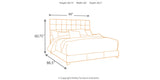 Dolante King Upholstered Bed with Mattress in Beige from Ashley Furniture - Luna Furniture
