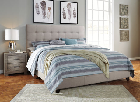 Dolante Beige King Upholstered Bed from Ashley - Luna Furniture