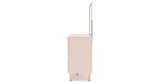 Wistenpine Full Upholstered Panel Headboard with Mirrored Dresser and 2 Nightstands in Blush from Ashley Furniture - Luna Furniture