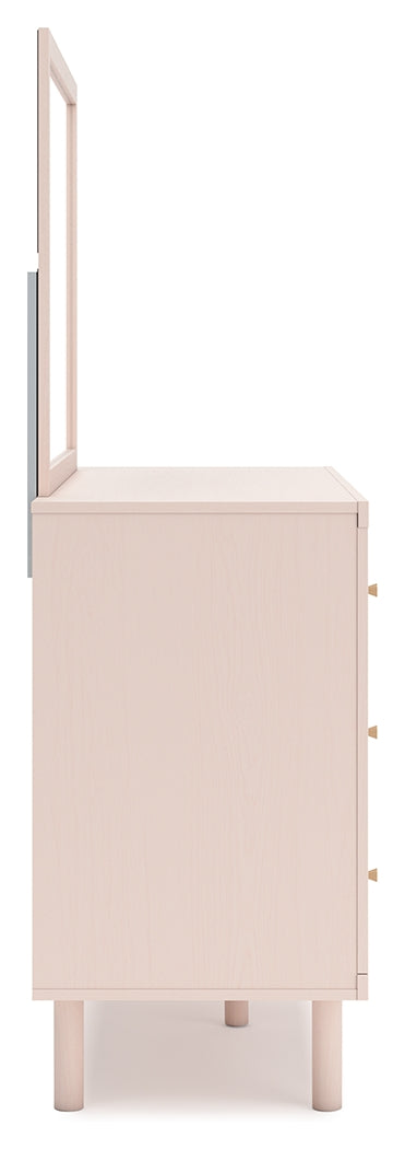 Wistenpine Blush Dresser and Mirror from Ashley - Luna Furniture
