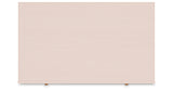 Wistenpine Twin Upholstered Panel Headboard with Mirrored Dresser, Chest and Nightstand in Blush from Ashley - Luna Furniture