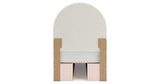 Wistenpine Twin Upholstered Panel Headboard with Mirrored Dresser, Chest and 2 Nightstands in Blush from Ashley - Luna Furniture